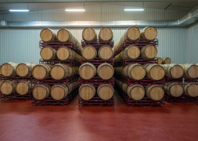 Barrriles de vino de Ribera de Duero. Bodegas Amaró